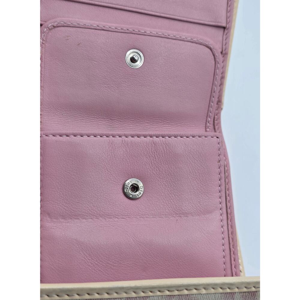 Christian Dior Trotter Wallet Pink Monogram Canvas Rhinestone #1 Compact Wallet - Picture 4 of 11